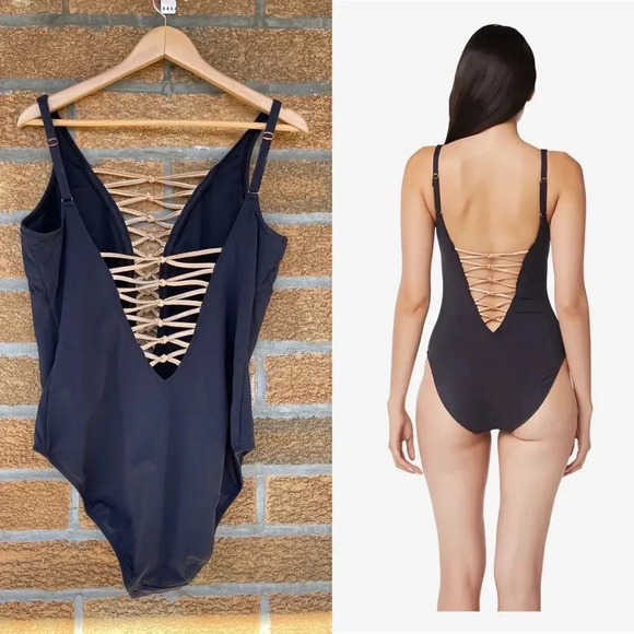 Bleu | Rod Beattie  Lets Get Knotty Swimsuit size 18w - Picture 3 of 10